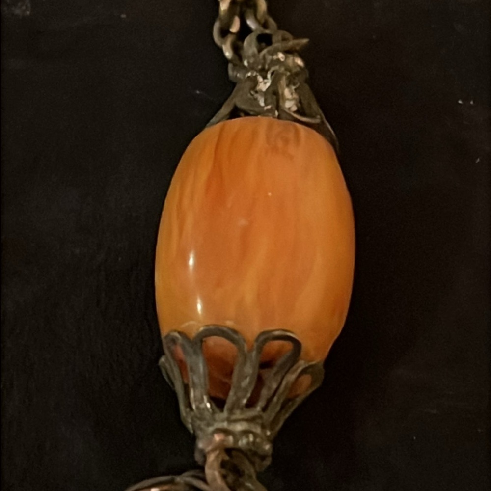 Vintage Moroccan Baltic Amber butterscotch necklace 28”